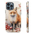 Christmas Fox in a Wreath of Red Berries - Impact Resistant Phone Case iPhone 13 Pro Max Glossy